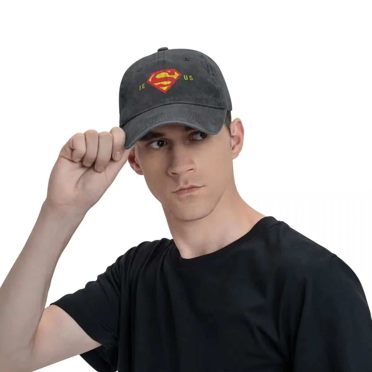 Super Jesus Washed Baseball Cap Hat Men Women Christian God Cap Spring Autumn Vintage Casquette Gorras
