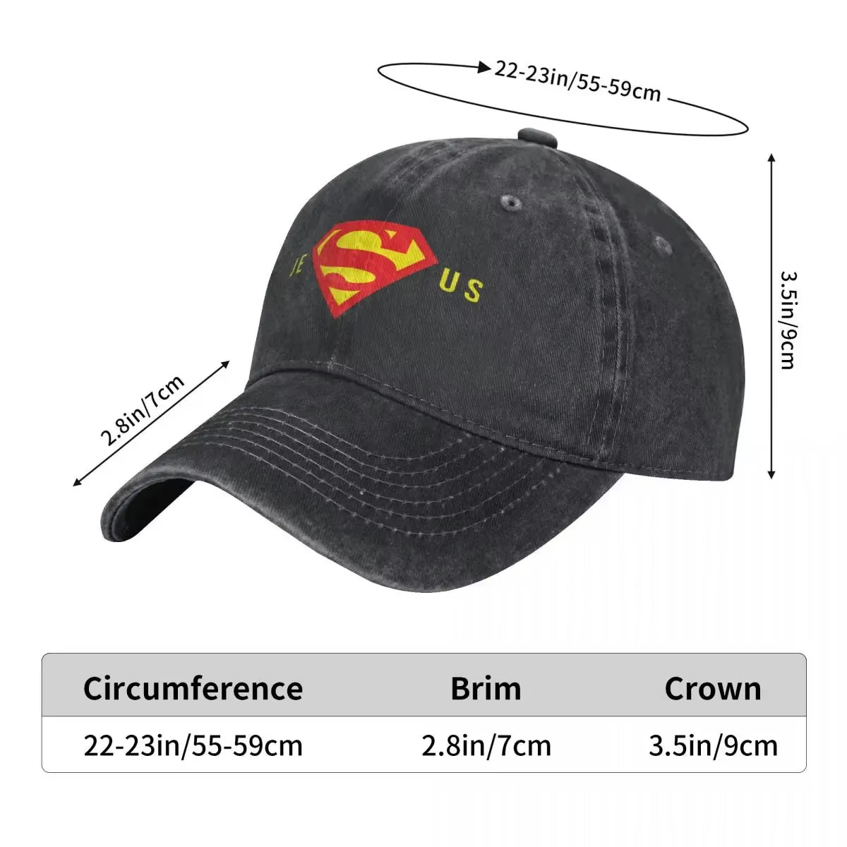 Super Jesus Washed Baseball Cap Hat Men Women Christian God Cap Spring Autumn Vintage Casquette Gorras